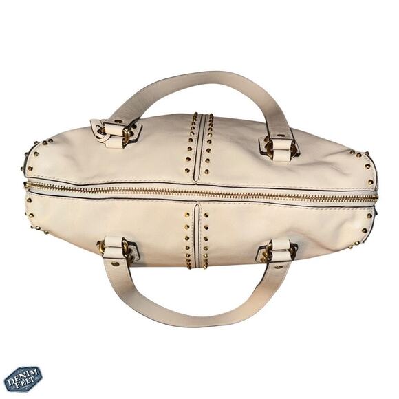 MICHAEL_KORS Light Cream Astor Large Studded Leather Tote Bag/Shoulder Purse NEW - Picture 9 of 16